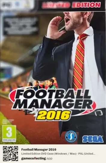 Football Manager 2016 Computer, United Kingdom box front