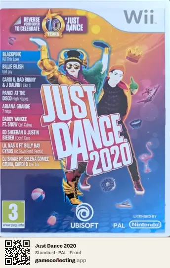Just Dance 2020 Nintendo Wii, PAL box front
