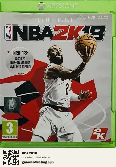 NBA 2K18 Xbox One, PAL box front