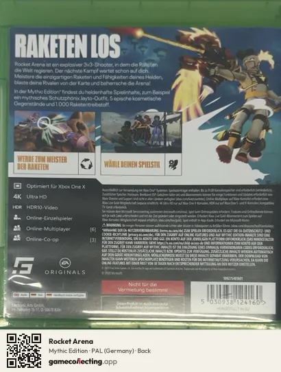 Rocket Arena Xbox One, Germany box back