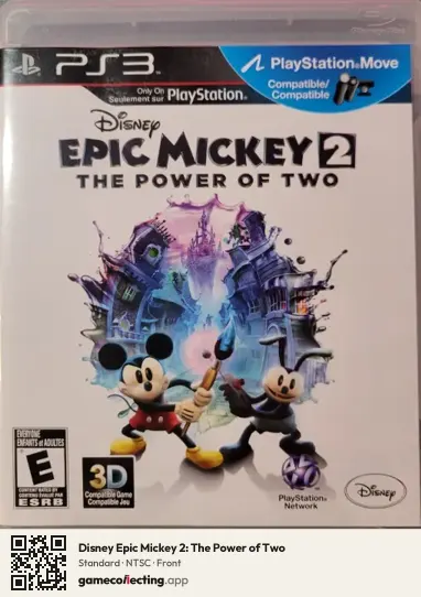 Disney Epic Mickey 2: The Power of Two PlayStation 3, NTSC box front