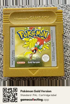 Pokémon Gold Version Game Boy Color, PAL cartridge label