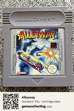 Alleyway Game Boy, PAL cartridge label