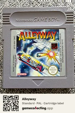Alleyway Game Boy, PAL cartridge label