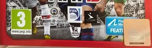 FIFA 13, the PEGI square on its front