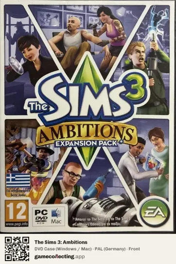 The Sims 3: Ambitions Computer, Germany box front