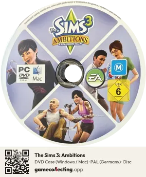 The Sims 3: Ambitions Computer, PAL disc