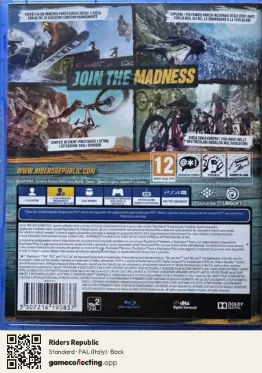 Riders Republic PlayStation 4, Italy box back