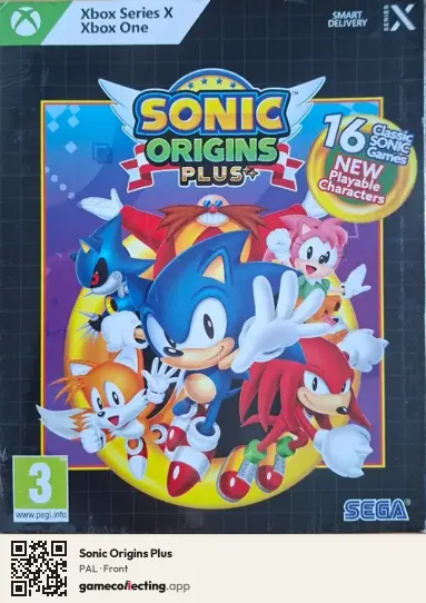 Sonic Origins Plus Xbox Series X, PAL box front