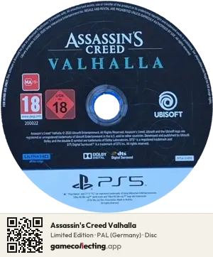 Assassin's Creed Valhalla PlayStation 5, PAL disc