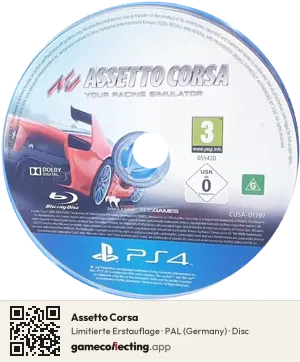 Assetto Corsa PlayStation 4, PAL disc