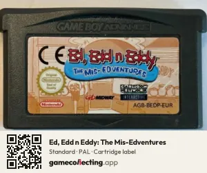 Ed, Edd n Eddy: The Mis-Edventures Game Boy Advance, PAL cartridge label
