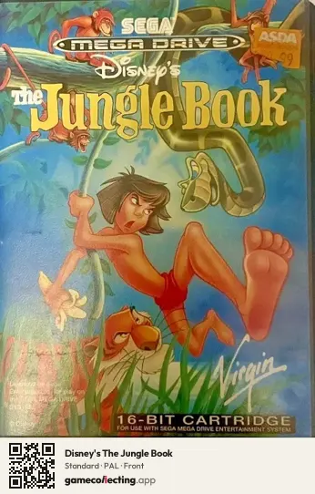 Disney's The Jungle Book Sega Mega Drive / Genesis, PAL box front