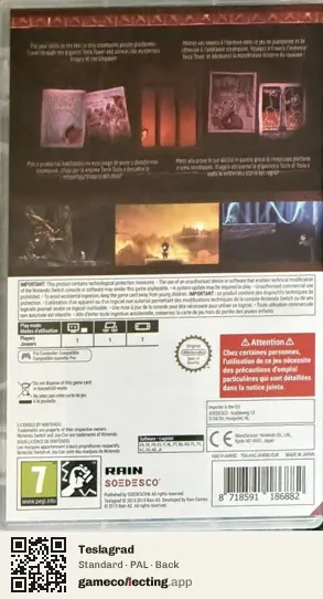 Teslagrad Nintendo Switch, PAL box back