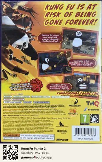 Kung Fu Panda 2 Xbox 360, PAL box back