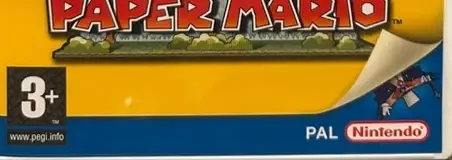 Super Paper Mario, the PEGI square on its front