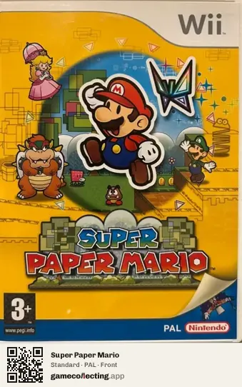 Super Paper Mario Nintendo Wii, PAL box front