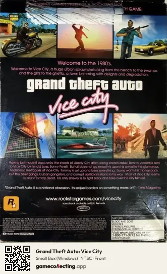 Grand Theft Auto: Vice City Computer, NTSC box front