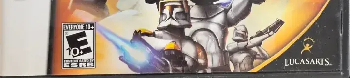 Star Wars: The Clone Wars: Republic Heroes, the ESRB box on its front