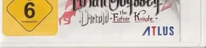 Etrian Odyssey 2 Untold: The Fafnir Knight, the USK square on its front