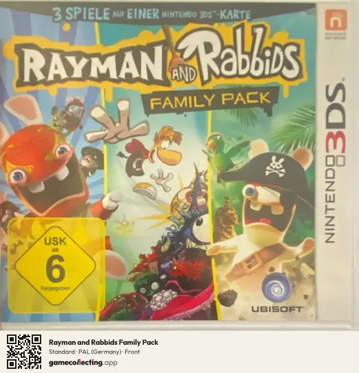 Rayman and Rabbids Family Pack Nintendo 3DS, Germany box front