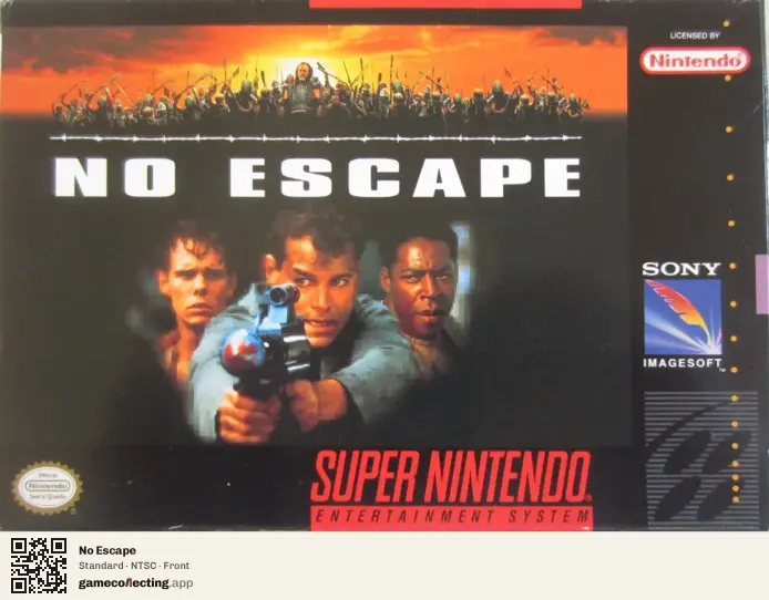 No Escape Super Nintendo Entertainment System, NTSC box front