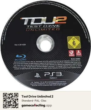 Test Drive Unlimited 2 PlayStation 3, PAL disc