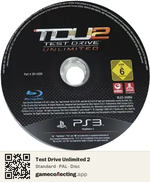 Test Drive Unlimited 2 PlayStation 3, PAL disc