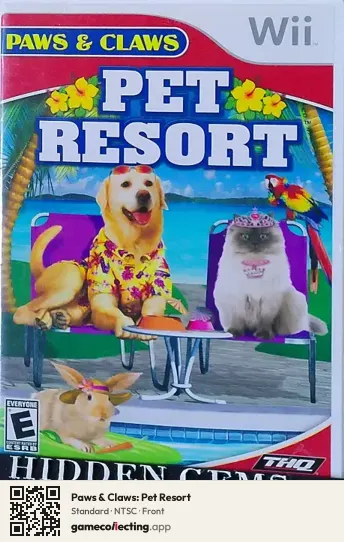 Paws & Claws: Pet Resort Nintendo Wii, NTSC box front