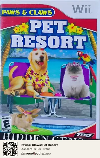 Paws & Claws: Pet Resort Nintendo Wii, NTSC box front