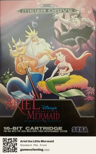Ariel the Little Mermaid Sega Mega Drive / Genesis, PAL box front