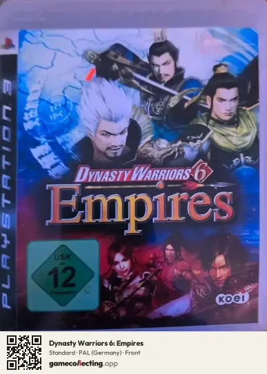 Dynasty Warriors 6: Empires PlayStation 3, Germany box front