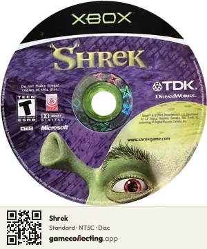 Shrek Xbox, NTSC disc