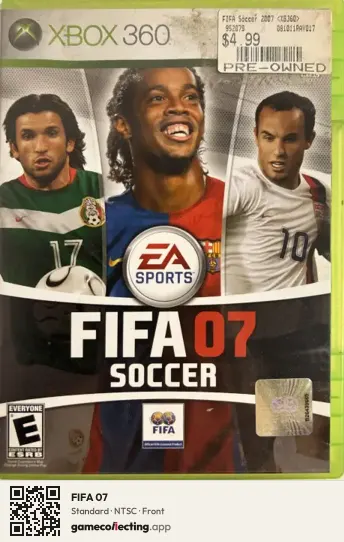 FIFA 07 Xbox 360, NTSC box front