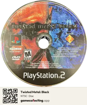 Twisted Metal: Black PlayStation 2, NTSC disc
