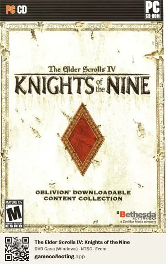 The Elder Scrolls IV: Knights of the Nine Computer, NTSC box front