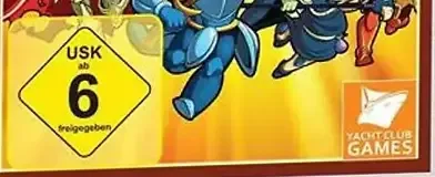 Shovel Knight: Treasure Trove, the USK square on its front
