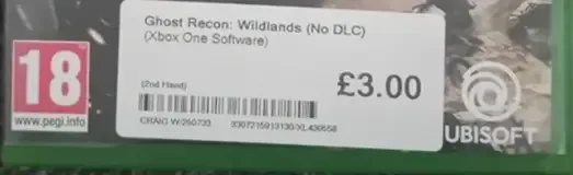 Tom Clancy's Ghost Recon: Wildlands, the PEGI square on its front