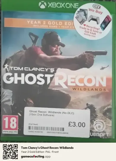 Tom Clancy's Ghost Recon: Wildlands Xbox One, PAL box front
