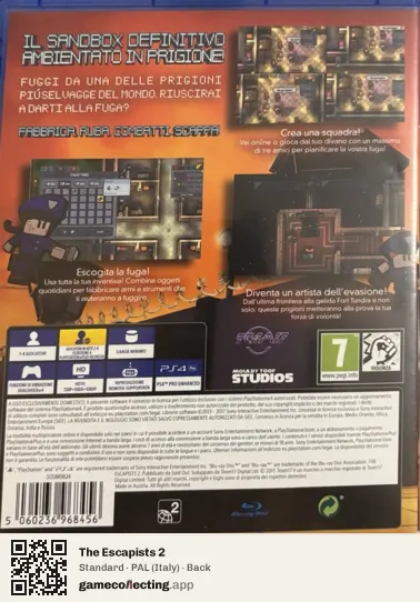 The Escapists 2 PlayStation 4, Italy box back