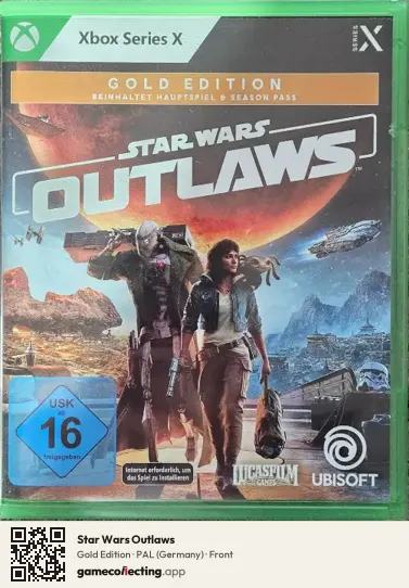 Star Wars Outlaws Xbox Series X, Germany box front
