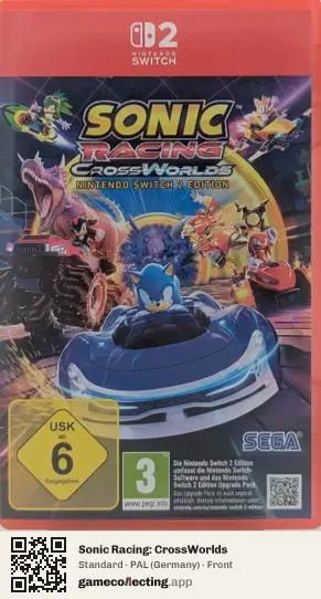 Sonic Racing: CrossWorlds Nintendo Switch 2, Germany box front