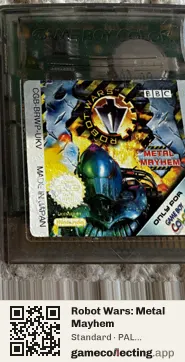 Robot Wars: Metal Mayhem Game Boy Color, PAL cartridge label
