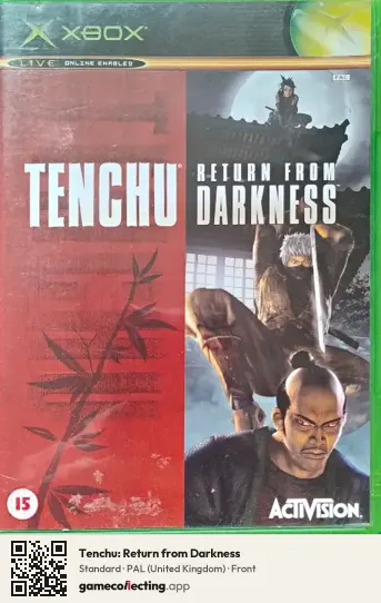 Tenchu: Return from Darkness Xbox, United Kingdom box front