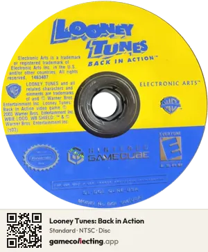 Looney Tunes: Back in Action Nintendo GameCube, NTSC disc