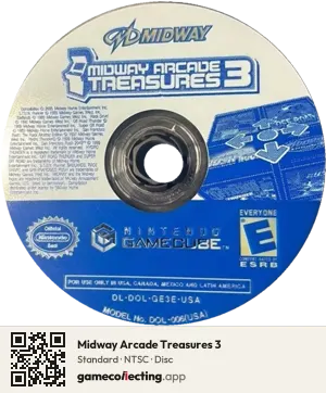 Midway Arcade Treasures 3 Nintendo GameCube, NTSC disc