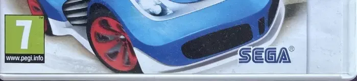 Sonic & All-Stars Racing Transformed, the PEGI square on its front