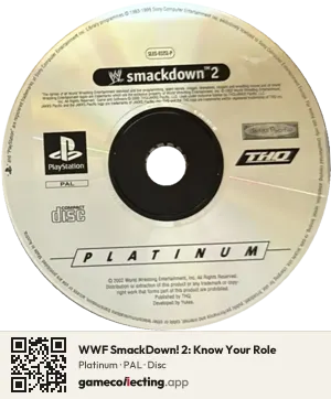 WWF SmackDown! 2: Know Your Role PlayStation, PAL disc