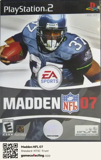 Madden NFL 07 PlayStation 2, NTSC box front