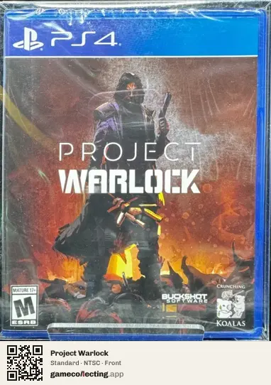 Project Warlock PlayStation 4, NTSC box front